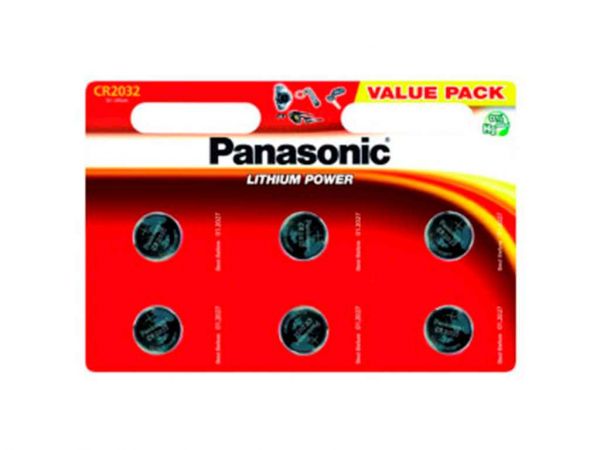  CR-2032 Lithium, 3V, 16  PANASONIC -  1