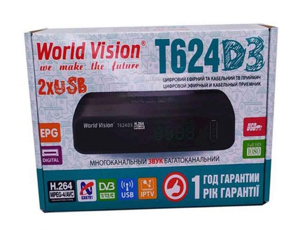   DVB-T2  World Vision T624D3 -  1