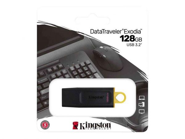  USB 128GB 3.2 DataTravel Exodia - Kingston -  1