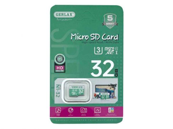  '   32Gb Micro SD (10) (-adapter) ( 1 ) UHS-I/U3 Gerlax -  1