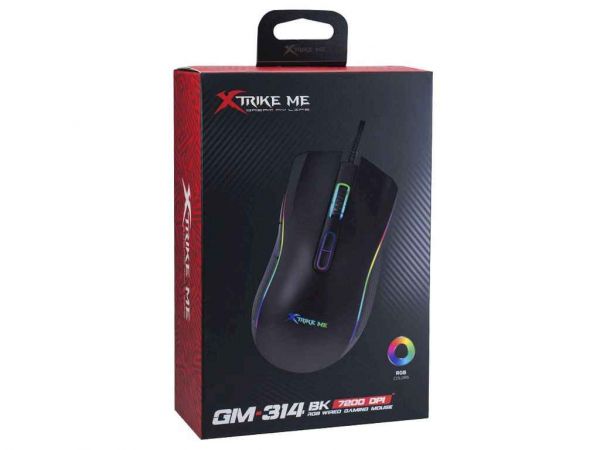   USB  GM-314 BK RGB/7 /800-7200DPI/125Hz  1,5 XTRIKE -  1