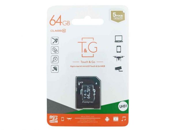  '   64Gb Micro SD (10) (adapter) UHS- TG -  1