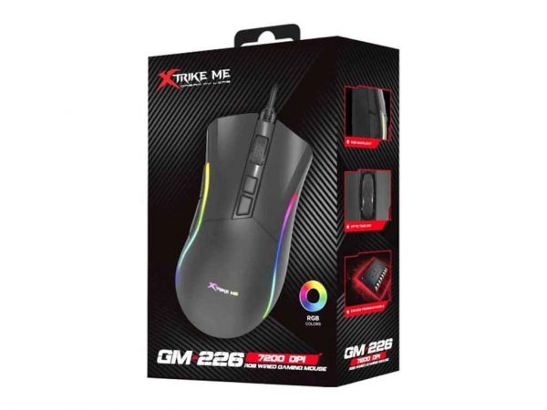   USB  GM-226 RGB/7 /1200-7200DPI  1,5 XTRIKE -  1