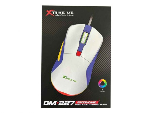   USB  GM-227 RGB/6 /1200-3600DPI/125Hz  1,5 XTRIKE -  1