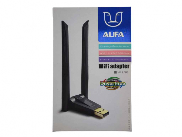  Wi-Fi USB W136  , RTL8192IC, 3DBi, 300Mbps ALFA -  1