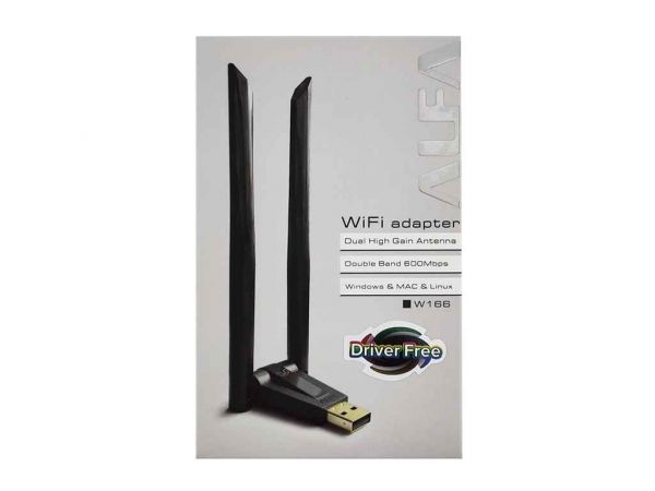  Wi-Fi USB W166  , RTL8811IC, 2.4GHz5GHz, 3DBi, 600Mbps ALFA -  1