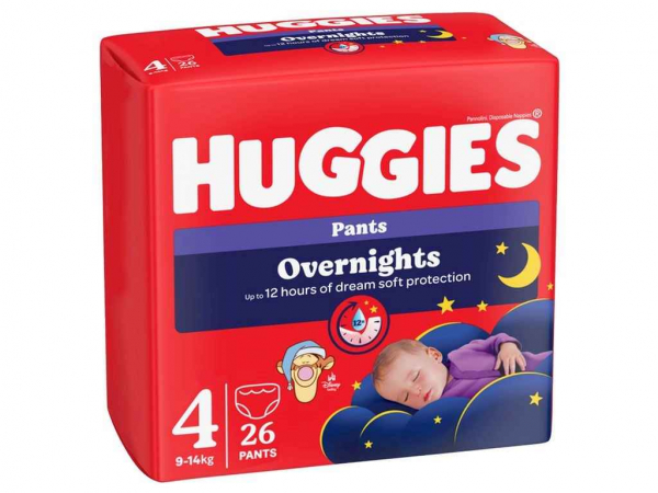 ϳ- 4 26 Overnights Pants 9-14 HUGGIES -  1