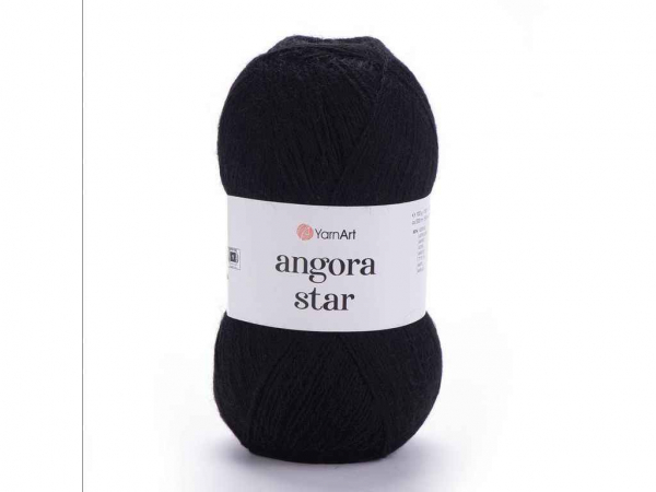  Angora Star  80%  20%  500 100 5/ 585 - Black YarnArt -  1