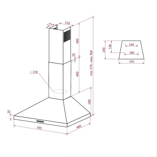  Perfelli K 6610 WH 1000 LED -  10