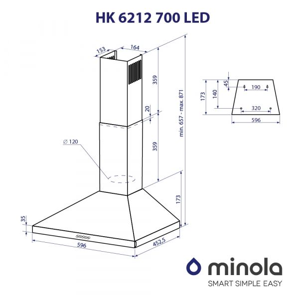   Minola HK 6212 BR 700 LED -  9