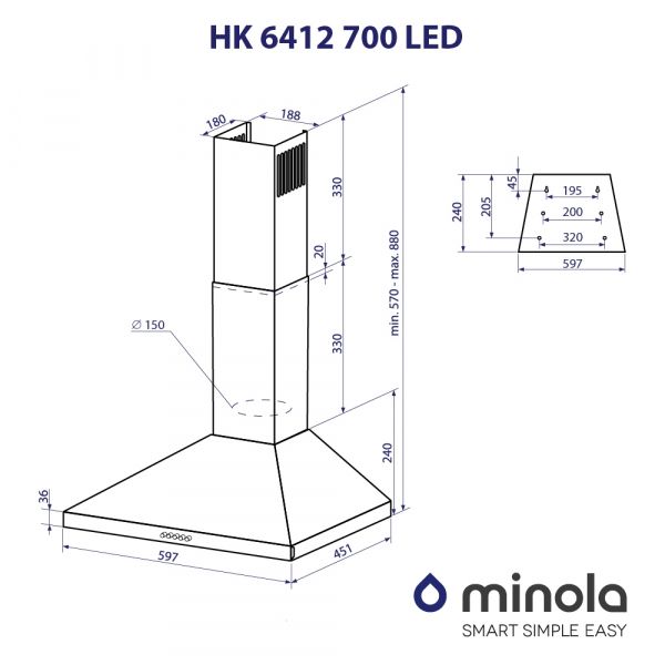  MINOLA HK 6412 IV 850 LED -  10