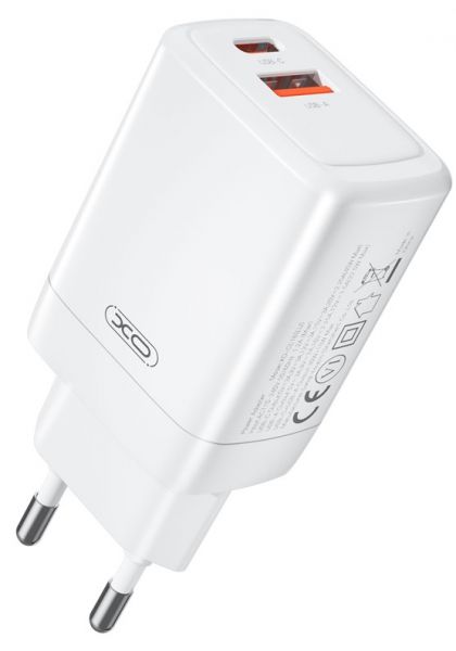    XO CE16 - 45W PD USB-C & 22.5W QC USB-A White (CE16_White) -  2