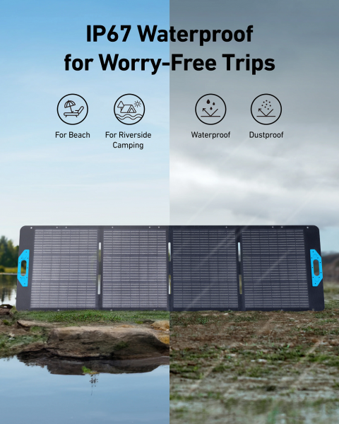   Anker Solix PS200 Solar Panel - 200W / 48V(4.17A) / MC4 / XT60 (A24360A1) -  3