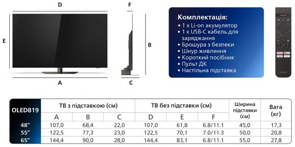  PHILIPS 48OLED819/12 -  5