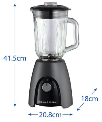   Russell Hobbs 27121-56 Matte Charcoal Jug Blender (25190026001) -  12