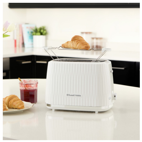  Russell Hobbs 27370-56 Eden 2S Toaster White (25199036001) -  4