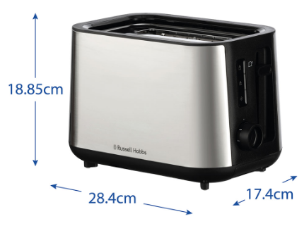  Russell Hobbs 27390-56 Heaton Brushed 2Slice Toaster (25210036001) -  4