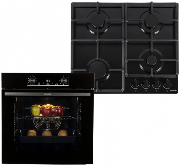    +    Gorenje SET BLACK GAS BO6735E02BK + G641EB (740147) -  1