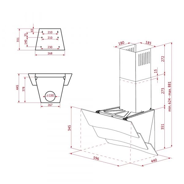  Perfelli DNS 6482 D 850 WH LED -  11