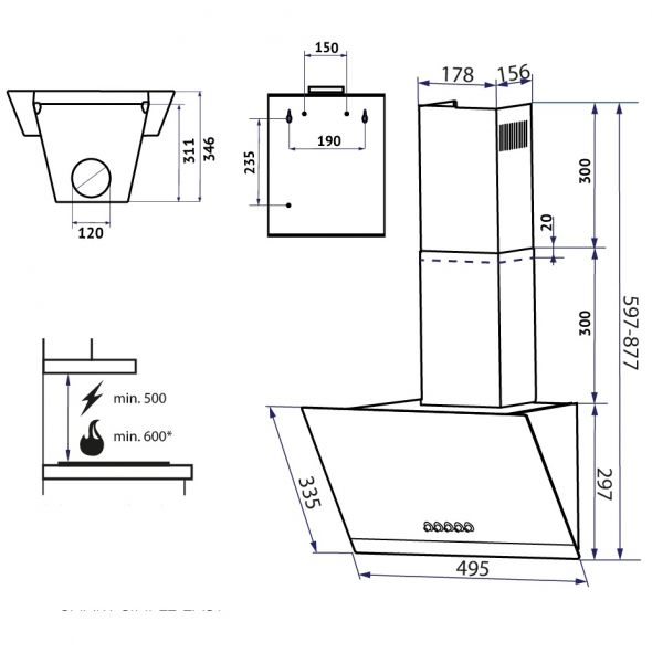  Minola HDN 5202 WH/INOX 700 LED -  12