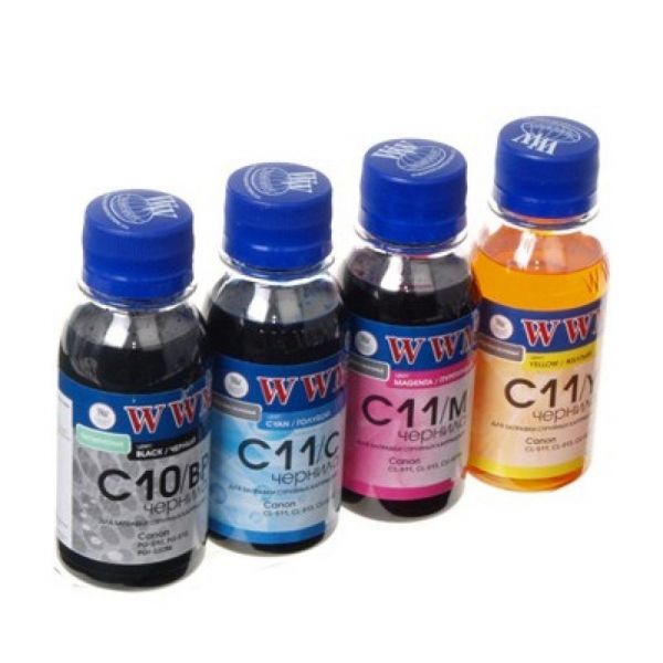   WWM Canon C10/BP, C11/C, C11/M, C11/Y, 100  (C10/11SET4-2) -  1