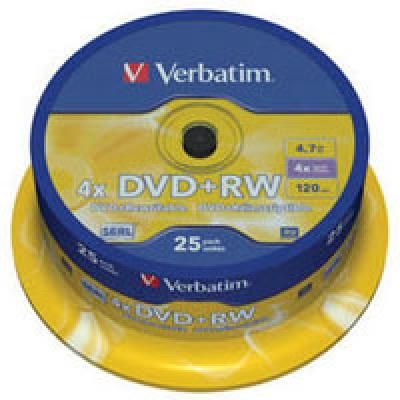  DVD Verbatim 4.7Gb 4x CakeBox 25  silver (43489) -  1