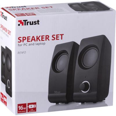  2.0 Trust Remo, Black, 8W,   USB,      (17595) -  6