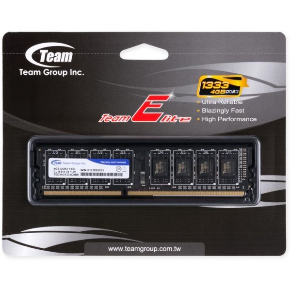     DDR3 4GB 1333 MHz Team (TED34G1333C901 / TED34GM1333C901) -  5