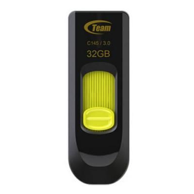 USB 3.0 Flash Drive 32Gb Team C145 Yellow / 70/30Mbps / TC145332GY01 -  1