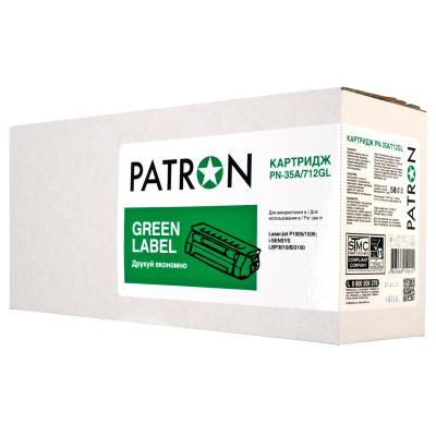  PATRON HP LJ CB435A/CANON 712 GREEN Label (PN-35A/712GL) -  2