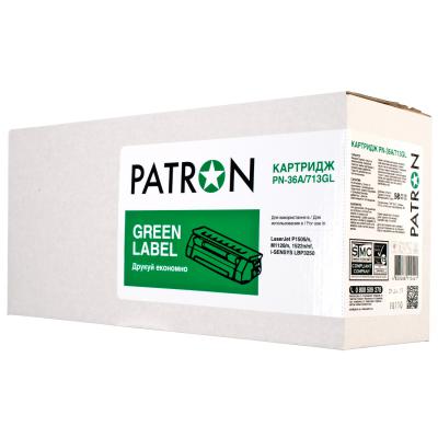  HP 36A (CB436A), Black, P1505/M1120/M1522, 2k, Patron Green (PN-36A/713GL) -  1