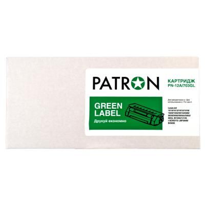  Patron HP LJ Q2612A/CANON 703 GREEN Label (PN-12A/703GL) -  3