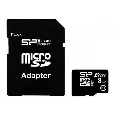   Silicon Power 8Gb microSDHC class 10 (SP008GBSTHBU1V10SP) -  1