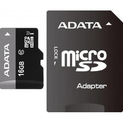   A-DATA microSDHC UHS 16 GB Class 10+SD adapter (AUSDH16GUICL10-RA1) -  1