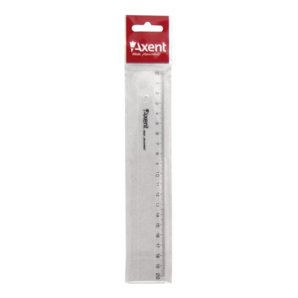  Axent plastic, 20cm, clear (7320-) -  2