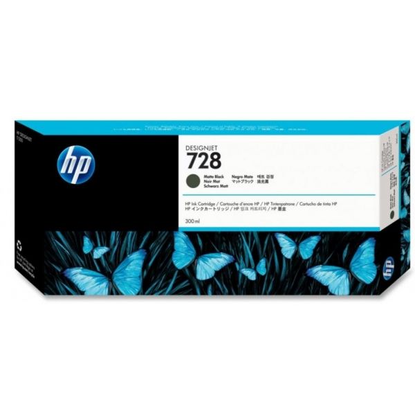  HP DJ No.728 Matte Black, DesignJet T730/T830 300 ml (F9J68A) -  1