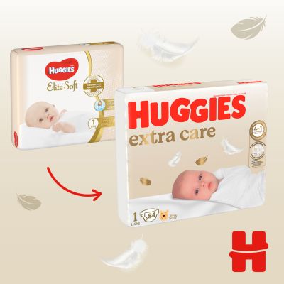 ϳ Huggies Extra Care  1 (2-5 ) 84  (5029053578057) -  4