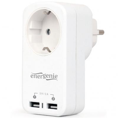  - USB 220 EnerGenie EG-ACU2-01-W 2 USB  2.1A    -  3