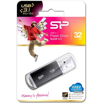 USB   Silicon Power 32GB Blaze B02 Black USB 3.0 (SP032GBUF3B02V1K) -  5