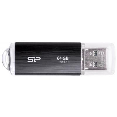 USB3.1 Flash Drive 64 Gb Silicon Power Blaze B02 Black (SP064GBUF3B02V1K) -  1