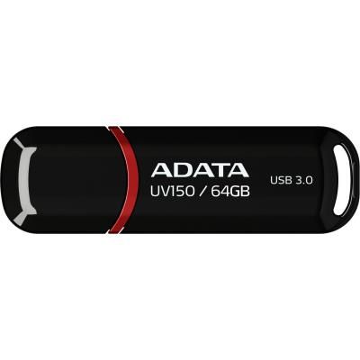 USB   A-DATA 64GB UV150 Black USB 3.0 (AUV150-64G-RBK) -  1