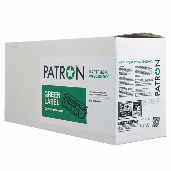  Patron SAMSUNG SCX-4200/4220 GREEN Label (PN-SCXD4200GL) -  1