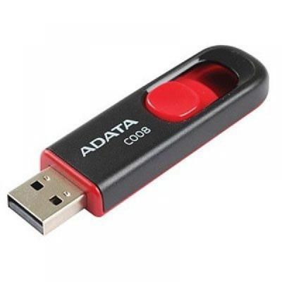 USB   ADATA 64GB C008 Black+Red USB 2.0 (AC008-64G-RKD) -  3