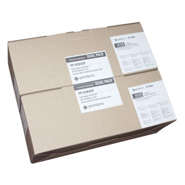  PrintPro (PP-H283DP) HP LJ Pro M125nw/M127fn Black (CF283AF) Dual Pack -  1