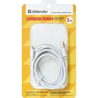   Defender USB08-10BH USB - Micro USB, white, 3m (87468) -  3