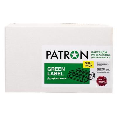  Patron HP LJ CE285A/CANON 725 GREEN Label (DUAL PACK) (PN-85A/725DGL) -  1