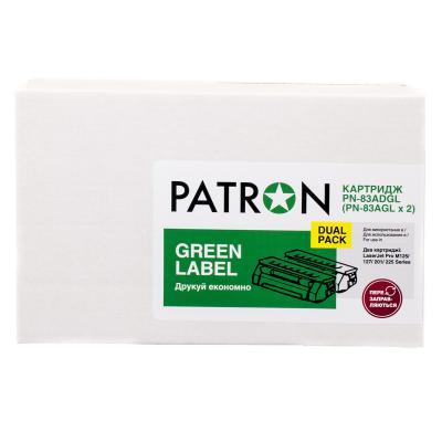  HP 83A (CF283A), Black, LJ Pro M125/M126/M127/M128/M201/M225, 2 x 1500 , Patron Green,   (PN-83ADGL) -  1