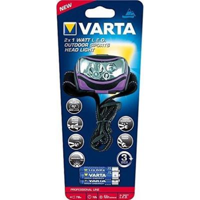 ˳ Varta 2x1W LED Outdoor Sports Head Light 3AAA (18630101421) -  2