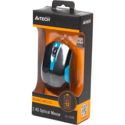  A4Tech G3-200N (Black+Blue), USB -  4