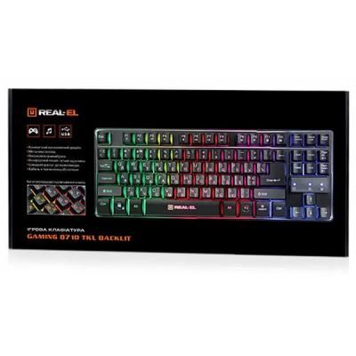  REAL-EL Gaming 8710 TKL Backlit Ukr Black -  3